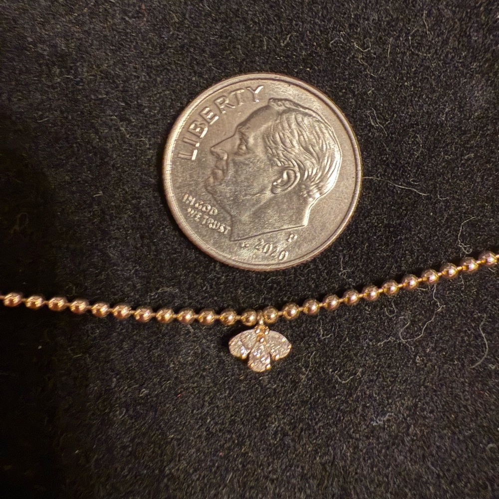 Diamond Clover Station Necklace – 14K Yellow Gold – Approx. 0.20 TCW - Picture 6 of 8